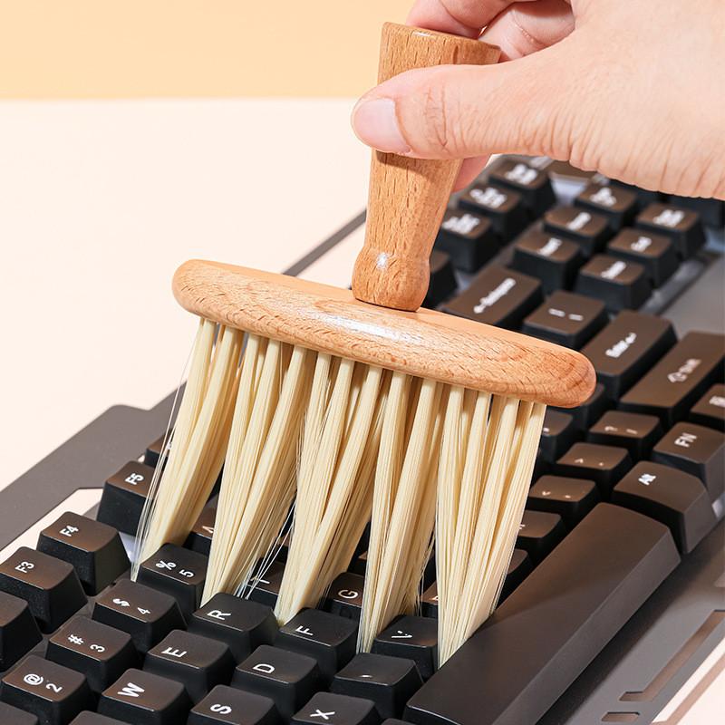 Cleaning Keyboard Precision Brush With Soft Nylon Bristles And Beechwood Handle For Removal Dust