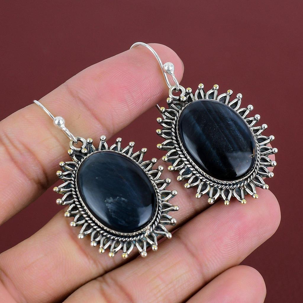 Pietersite Earring Handmade Gemstone Earring 925 Sterling Silver Earring Top Quality Pietersite Jewelry Healing Stone Earrings Gifts For Mom