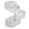 Rotatable Jewelry Box 5 Layer Transparent 360 Degree Rotation Space Saving Earring Jewelry Storage
