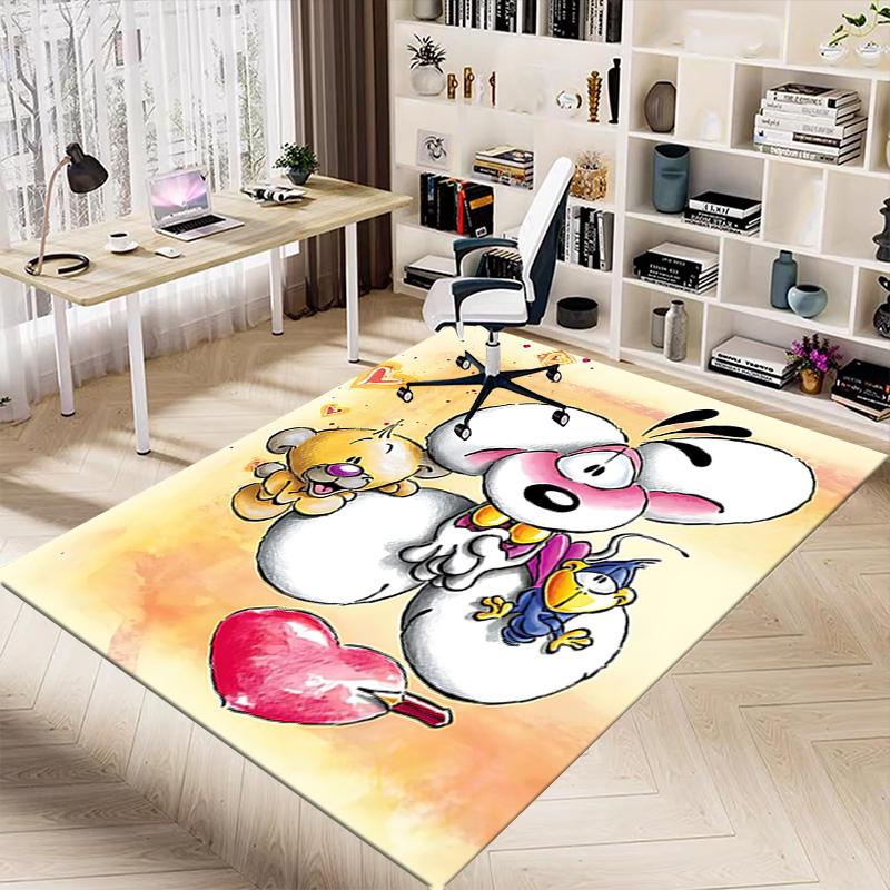 1pc Love Friendship Carpet for Playroom Bedroom Living Room Sofa Home Decor,kids Game Area Rug Non-slip Floor Mat Y72342
