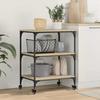 Kitchen Trolley In Sonoma Oak Finish 60 X 41 X 76 Cm Engineered Wood