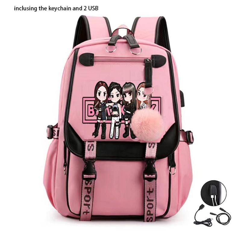 Stilvoller Urbaner Minimalistischer Sternenhimmel Rucksack Koreanische Girlgroup Park Chaeyoung Lisa Kim Jisoo Gleicher Stil Oxford-Stoff