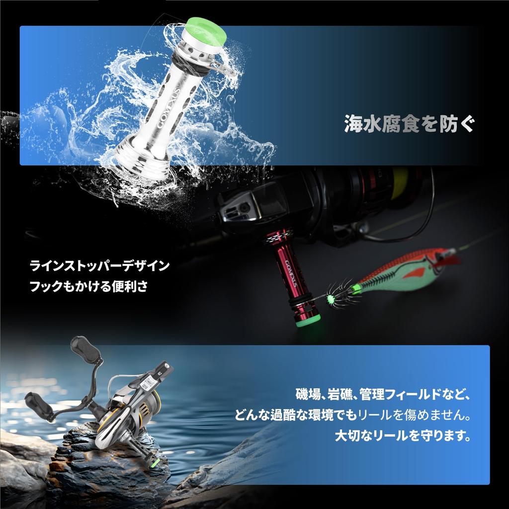 Gomexus R4 Reel Spinning Reel Compatible with and Vanquish with Weight and Easy for Light and Lure Fishing Stand, 50mm, Glow-in-the-Dark Tip,