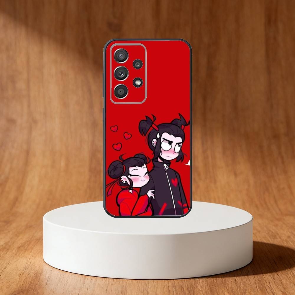 Pucca Cute Love Phone Case For Samsung S25,S24,S21,S22,S23,S30,Ultra,S20,Plus,Fe,Note,10,9,5G Black Cover