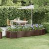 Vidaxl Raised Planter, Powder-Coated Steel 249X100X36 Cm, Brown