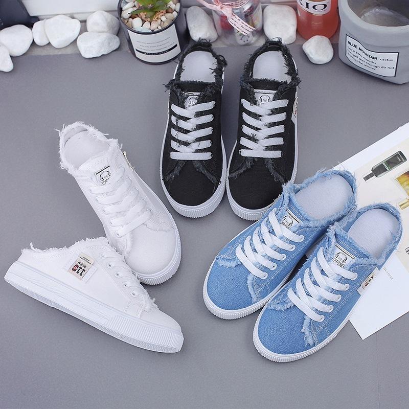 Fashion 2025 New Spring Summer Women Canvas Sneaker Low Top Denim Sneakers Ladies Lace-Up Flat Canvas Board Shoes Women Zapatos De Mujer
