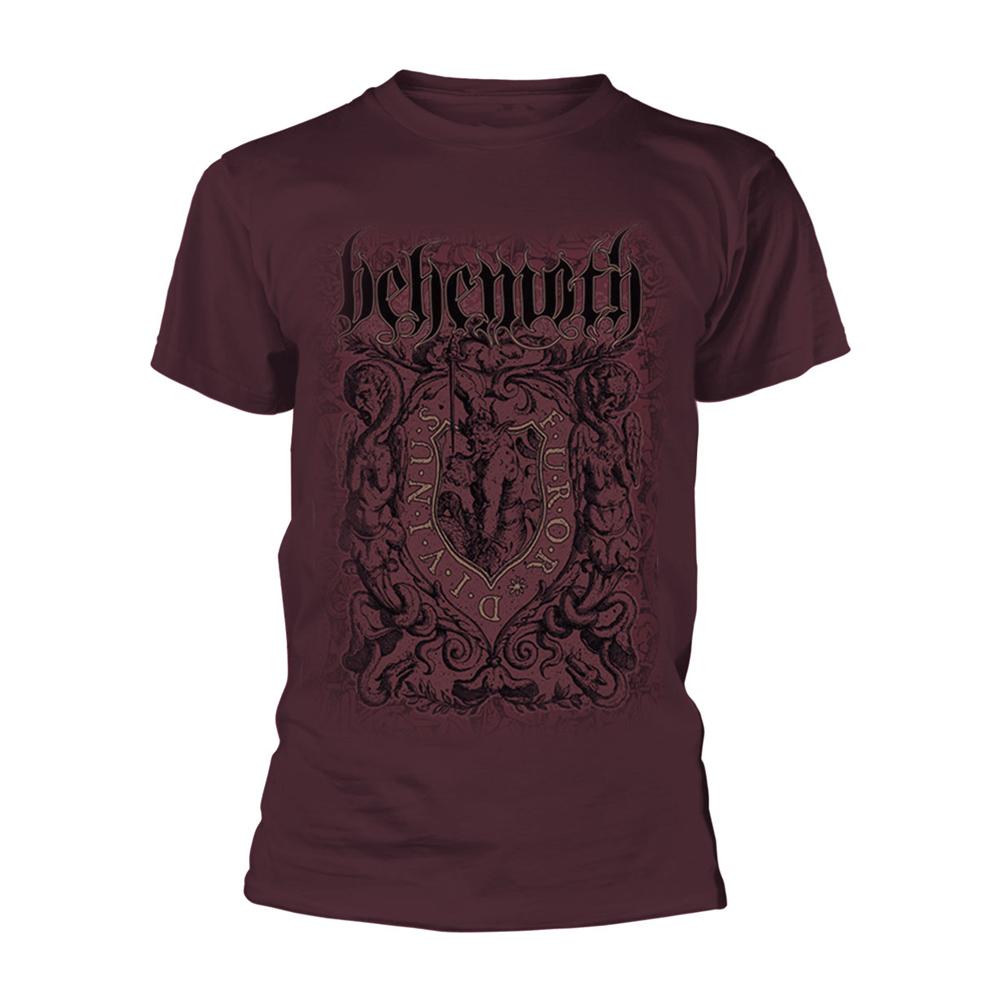 Rock Off Maglietta Ufficiale Behemoth Furor Divinus - Unisex In Cotone 100%, Marrone, Serigrafia Professionale, Taglie S-XXXL - 5