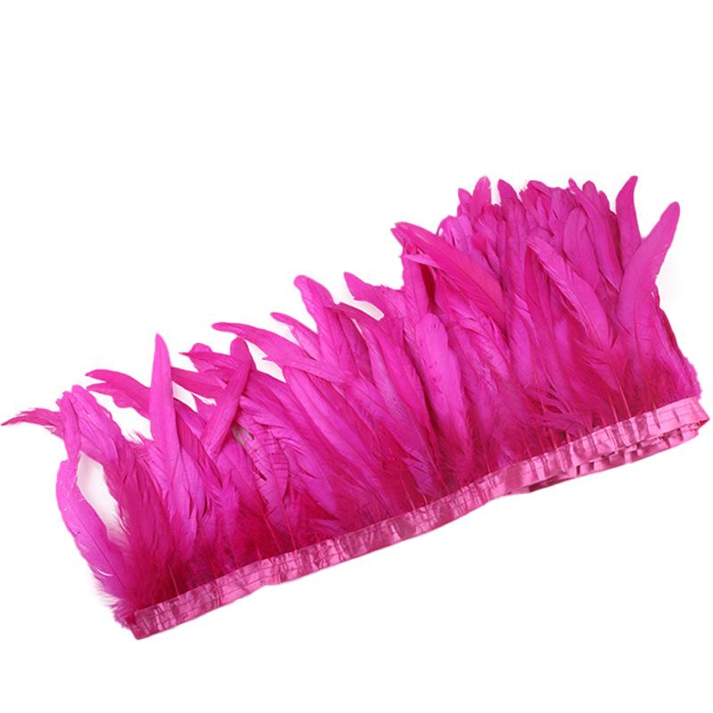 20-25Cm Dyed Cock Tail Feathers Edging Stage Show Costume Shawl Costume Accessories