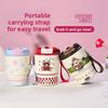 Cute Animal 316 Stainless Steel Portable Insulated Cup With Cartoon Print For Office And Travel
