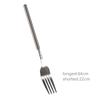 BBQ Fork BBQ Telescopic Extendable Dinner Fruit Dessert  Handle Fork Stainless Steel Cutlery Telescopic Fork Extendable Fork