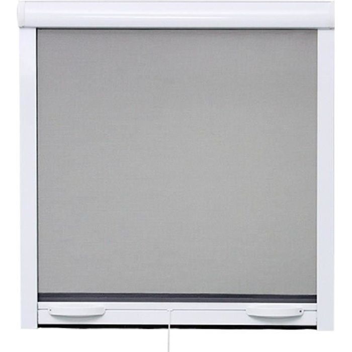 Vindusmyggnett L125 x H145 cm i hvitlakkert aluminium - Kan kuttes i bredde og høyde.
