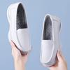 Nurse Shoes with Soft Soles, Breathable and Comfortable, No Foot Odor, Hollow Non-slip Flat Soles, Large Air Cushions, Medical White Shoes