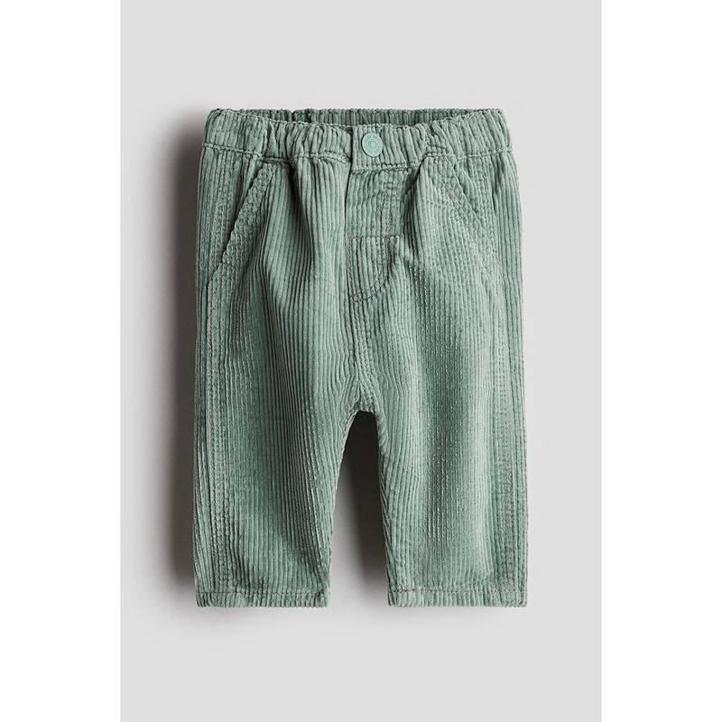 

Детская одежда HM Брюки для малыша Летняя мода Вельветовые повседневные брюки 1237015 Green 90/50(1 ½-2Y)