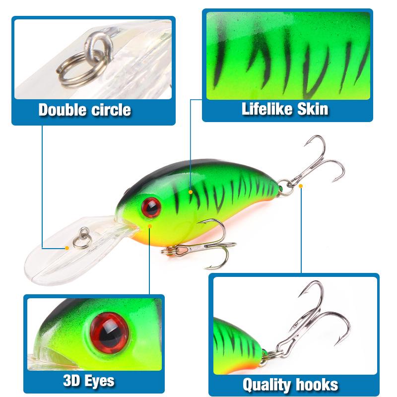 Luya Bait Rock Little Fat Man 18 Color Bronzing External Laser 10cm/13.6g Simulation Fake Bait Hard Bait Fishing Gear