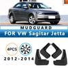 Mud Flaps Fit for Volkswagen Sagitar Jetta 2012-2014 2013Mudguards Tire Fenders Splash Proof Accessories Wheel Guards 4ps