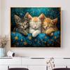 5d DIY Diamond Painting Cross Stitch Cute Animals Three Kittens Diamond Embroidery Mosaic Full Round Drill Home Decor Arts