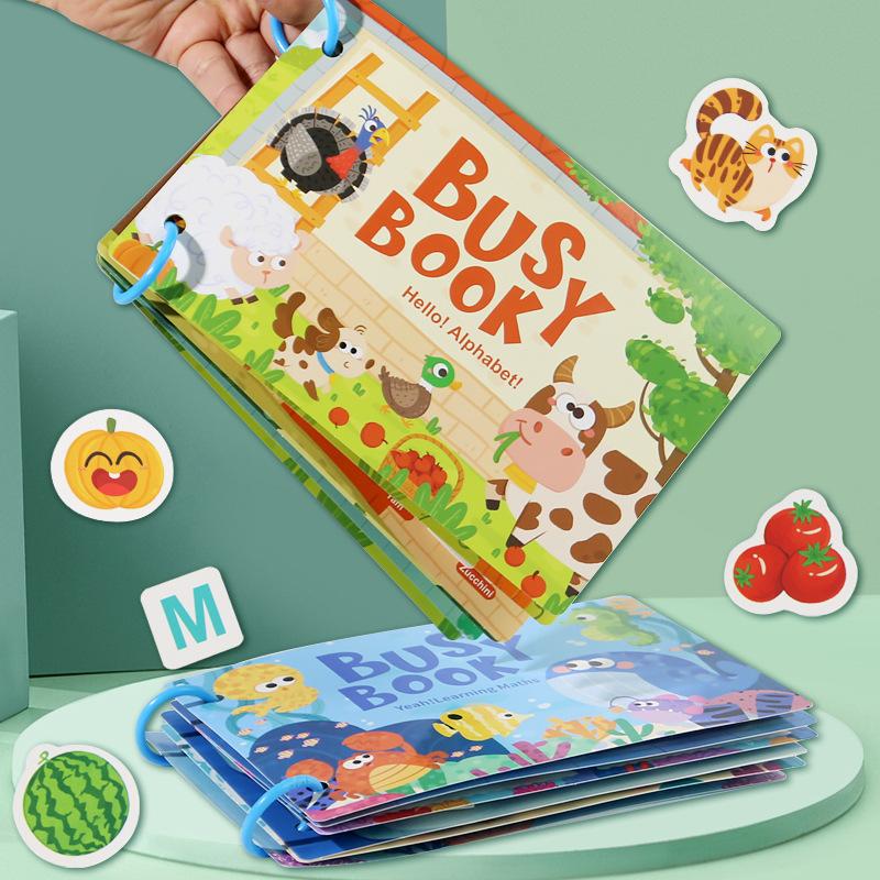 Montessori Dzieci Busy Book Moja Pierwsza Cicha Książeczka Naklej Wczesna Nauka Edukacja Zabawki Dzieci Gra w Dopasowywanie Dla Dzieci 2 3 Lata