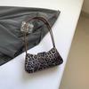 Leopard-print retro-chic handbag lady's casual high-end bow cross-commuter shoulder bag
