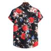Men's Hawaiian Style Short Sleeve Shirt Button Down Floral Print Casual Summer Beach Shirt Lightweight Breathable Fabric