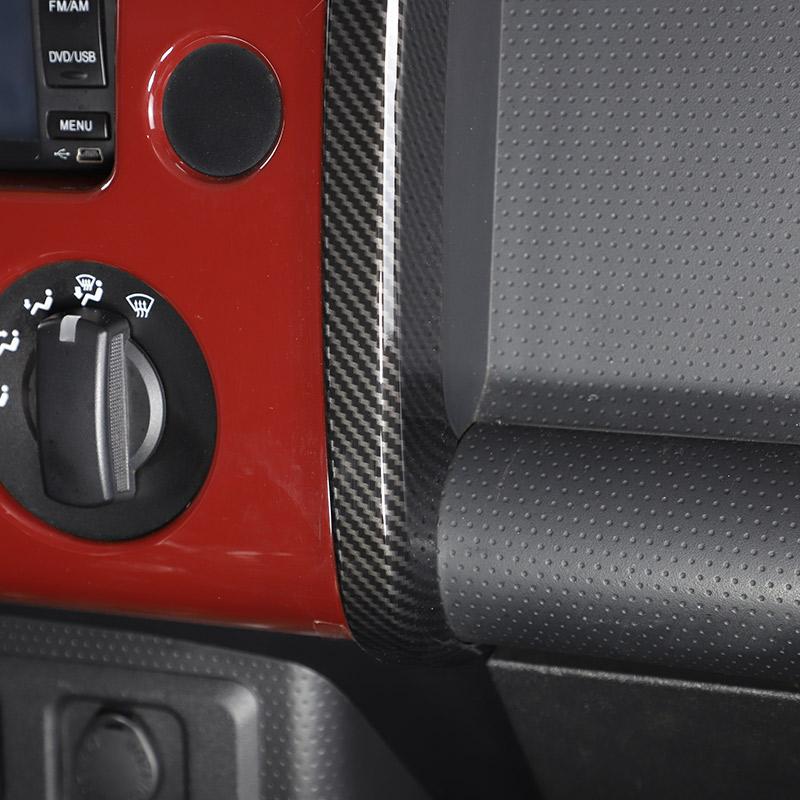 Pentru Toyota FJ Cruiser 2007-22 stil de mașină ABS fibră de carbon control central auto Navigație capac lateral ornamental autocolant mașină