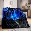 1Pc Wolf Moon Blanket Soft And Comfortable Casual Warm Camping Travel Christmas Halloween Xmas Gift M924126