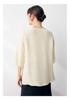 [3D Carving] Spring and Summer Round Neck Loose Slimming Solid Color Silk Flower Luo Guan Le Crepe Short Sleeved T-shirt for Women