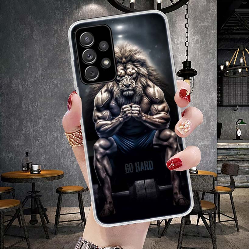 Lion Alpha Male Cub King Phone Case For Samsung Galaxy A12 A22 A32 A52 A72 A02S A51 A50S A71 A70 A31 A20S Note 20 Ultra S10 A10S