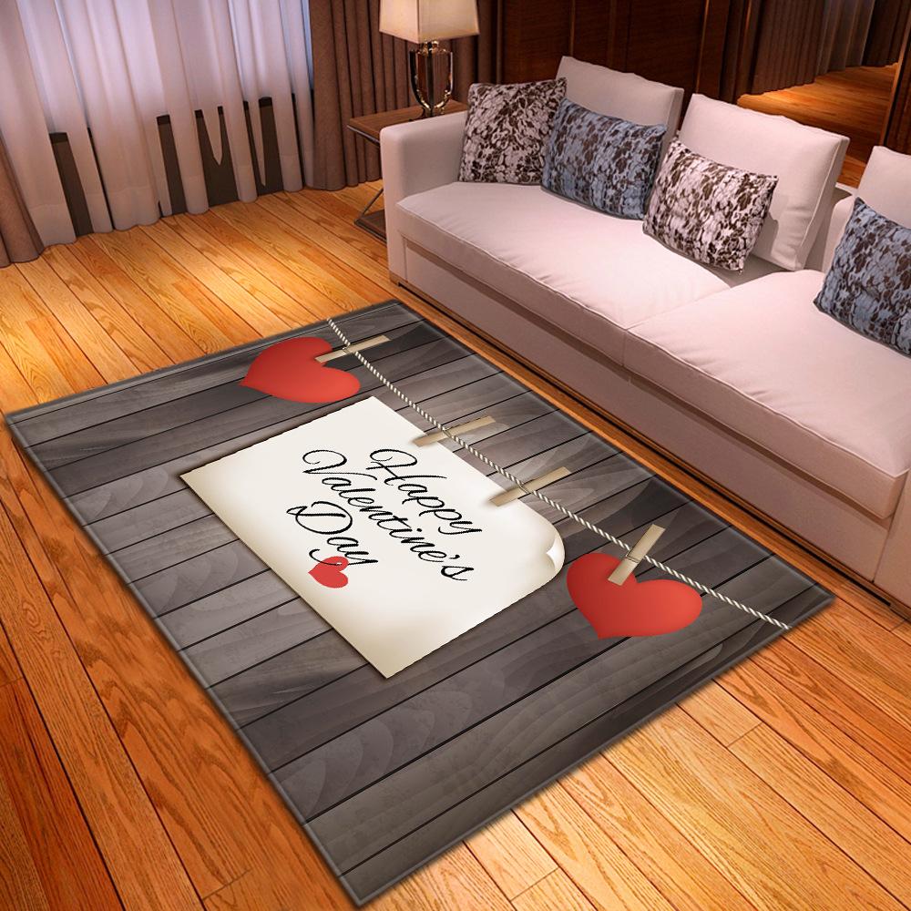 Valentine'S Day Large Carpet Simple Wind Bedroom Floor Mat