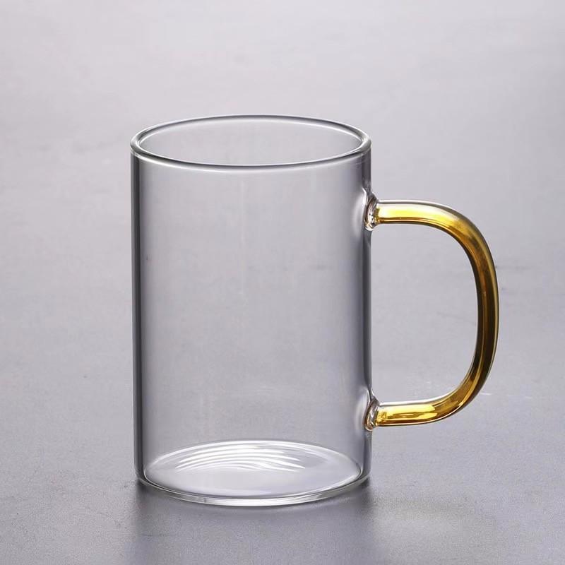 Transparent Glass Cup With Handle Water Tea Milk Coffee Mug Durable Beer Wine Juice Drinks Cup Glass Drinkware
