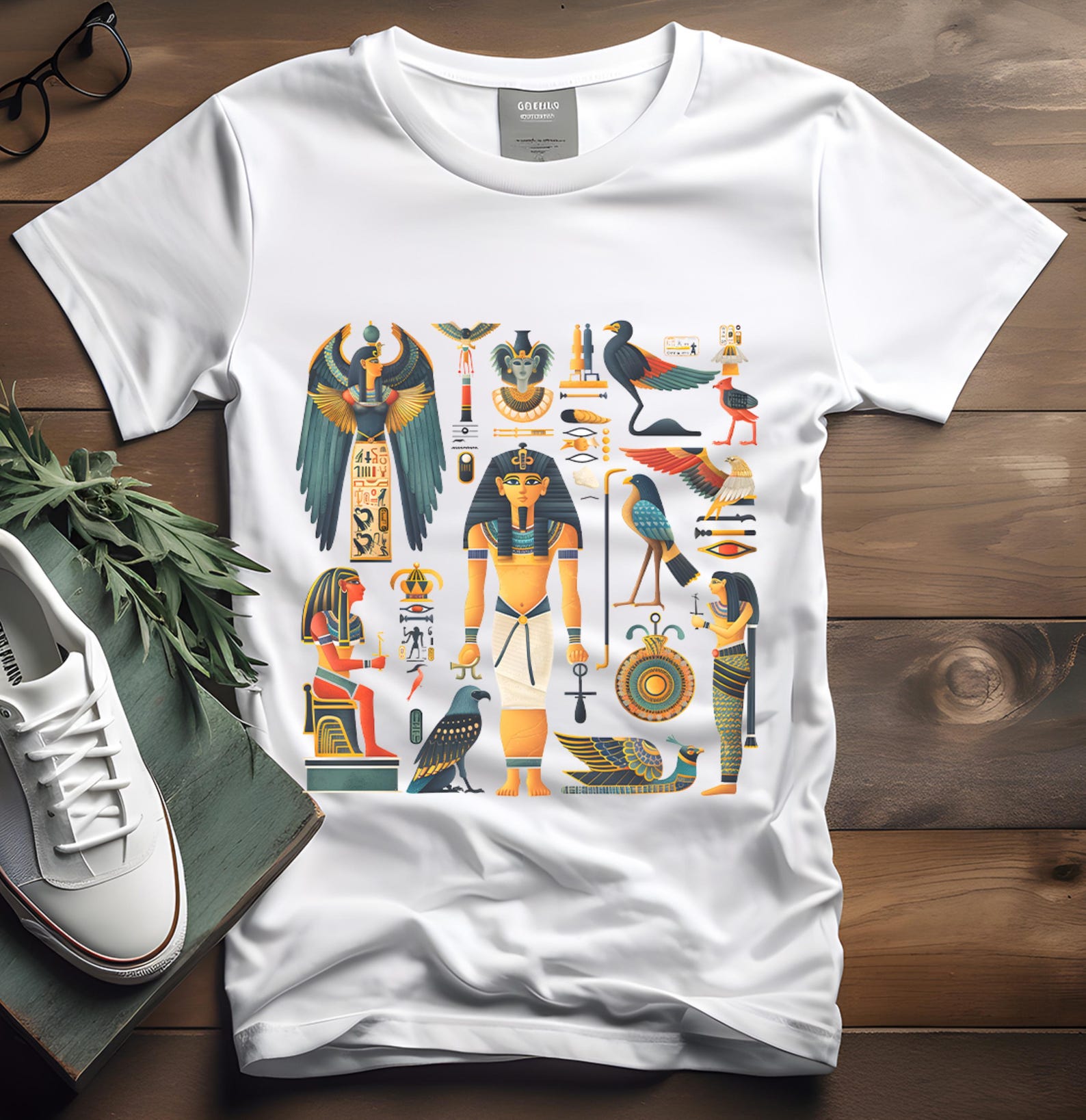 Egyptian t-shirt tee, hieroglyphs shirt, goddess tshirt, Ancient Mystery top, L
