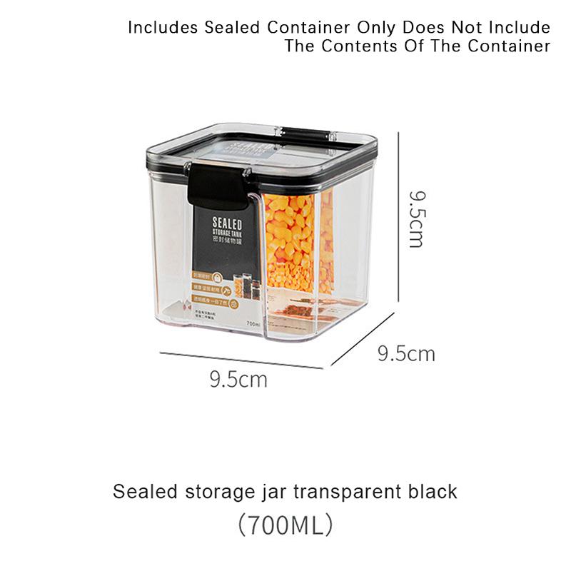 Transparent Food Storage Containers Kitchen Storage Airtight Cans Plastic Storage Boxes Stackable Food Storage Boxes