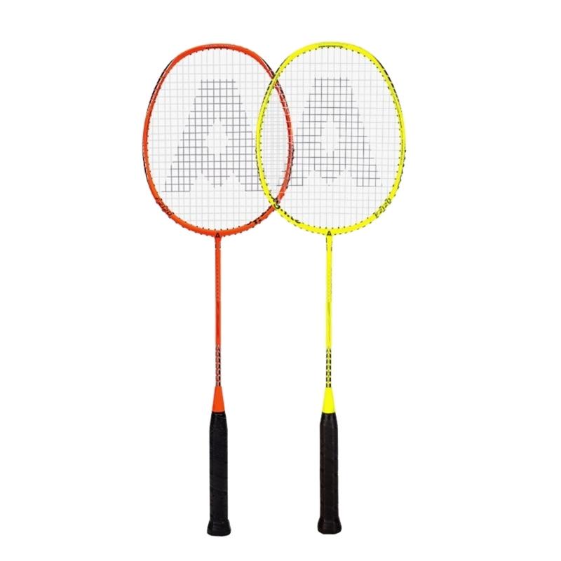 1 Paar Leichte Badminton Schlägerset Professioneller Doppel Badminton Schläger Federbälle Schläger für 2 Spieler