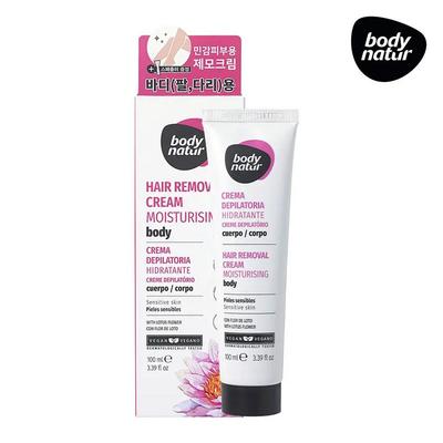 Body Natur Moisturising Hair Removal Cream Body with Lotus Flower (Sensitive Skin)