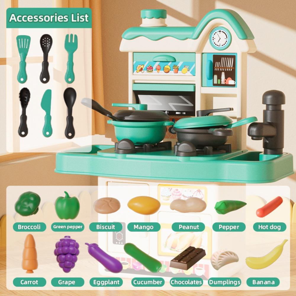 Colorful Simulation Kitchen Play Toys DIY Afternoon Tea Toy Set  Cookware Accessories