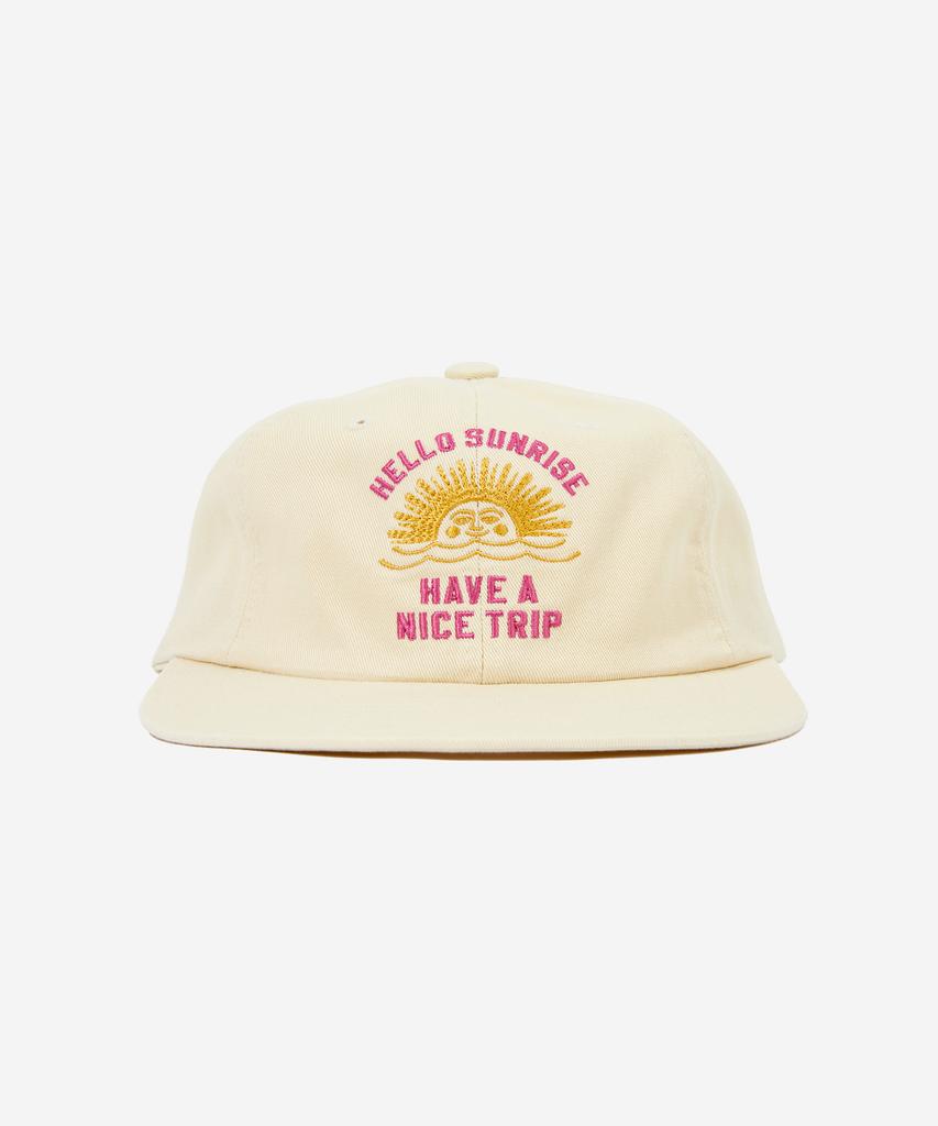 HELLO SUNRISE Vtg Arch Logo Relaxed Fit 6P Cap_Ivory