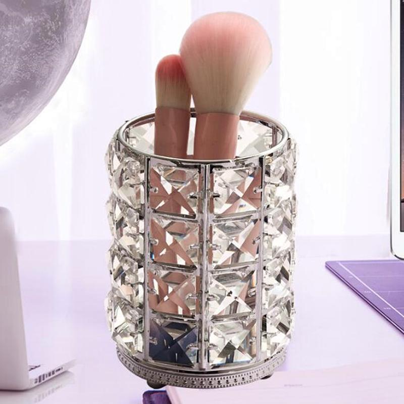 Pennello per trucco in cristallo Pennello per trucco Organizza strumenti per unghie Conservazione Portapenne cosmetico Decorazioni per la casa