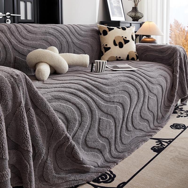 

Плюшевий чохол для дивана, м який захисний чохол для меблів, захищений від домашніх тварин, для дивана, дивана, крісла 180*200cm сірий колір