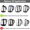 3Pcs/Set Replaceable Electric Kettle Accessories Base Thermostat Temperature Kettle Repair Parts