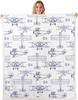 Airplane Pattern Blanket Soft Fleece Throw Kids Room Decor Aviation Theme Baby Gift Home Decoration