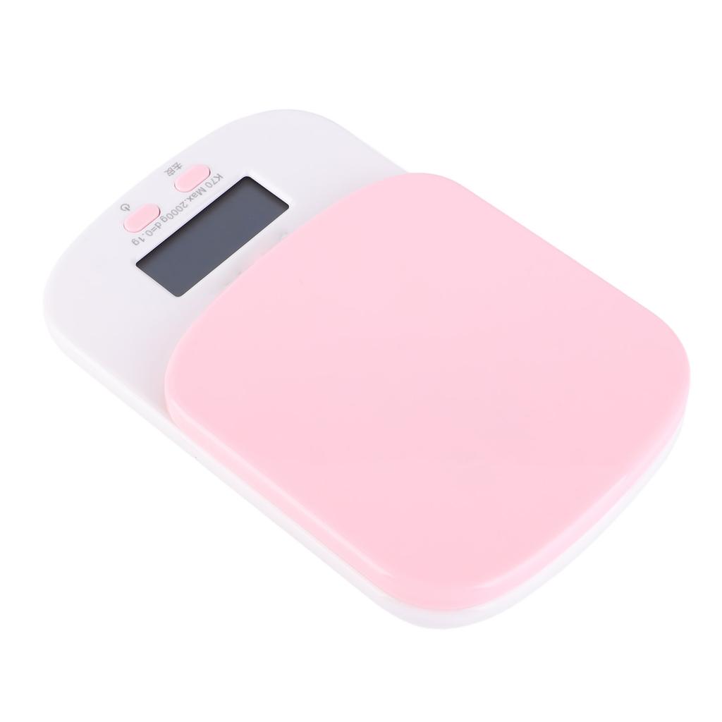 DIY Kitchen Electronic Scale 0.1g HighAccuracy Portable Mini Scale for Kitchen Home(Pink )