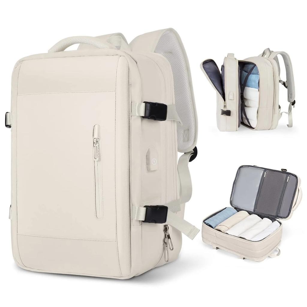 2024 New Travel Backpack Men'S Double-Shoulder Bag Expandable Business Trip Tourism Large Capacity Computer Book Bag Women'S