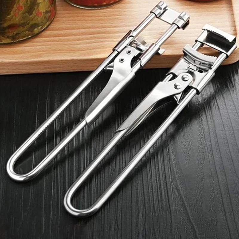 Adjustable Multifunctional Stainless Steel Can Opener Jar Lid Kitchen Grippers