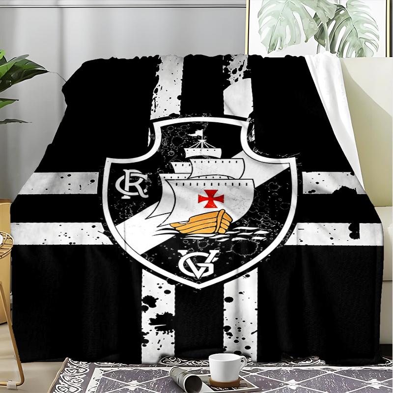 1PC Vasco Football Club Printed Soft Flannel Blanket Throw for Adult Bedroom Living Room Sofa Camping Travel Fan gifts Christmas Gifts