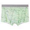 4pcs Men's Underwear Men's Mid Waist Printed Breathable Flat Leg Pants Contrasting Color Square Leg Pants Boxer Brief