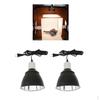 Set of 2, Reptile Tortoise Heat UV Lamp Holder Fixture Reflector 27