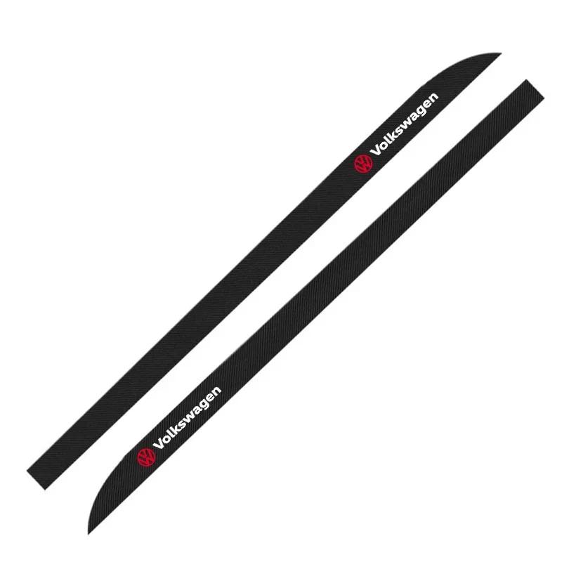 

2pcs New Car Door Side Skirt Car Body Decal Carbon Fiber Stickers For Volkswagen VW GTI Rline R Golf Amarok Phaeton Teramont ID3