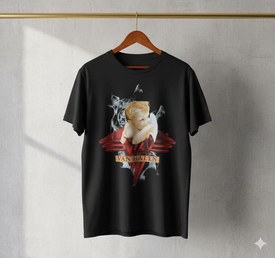 

Van Halen Baby Angel Logo Classic Rock Band Graphic T-Shirt Black Tee - T054 2XL