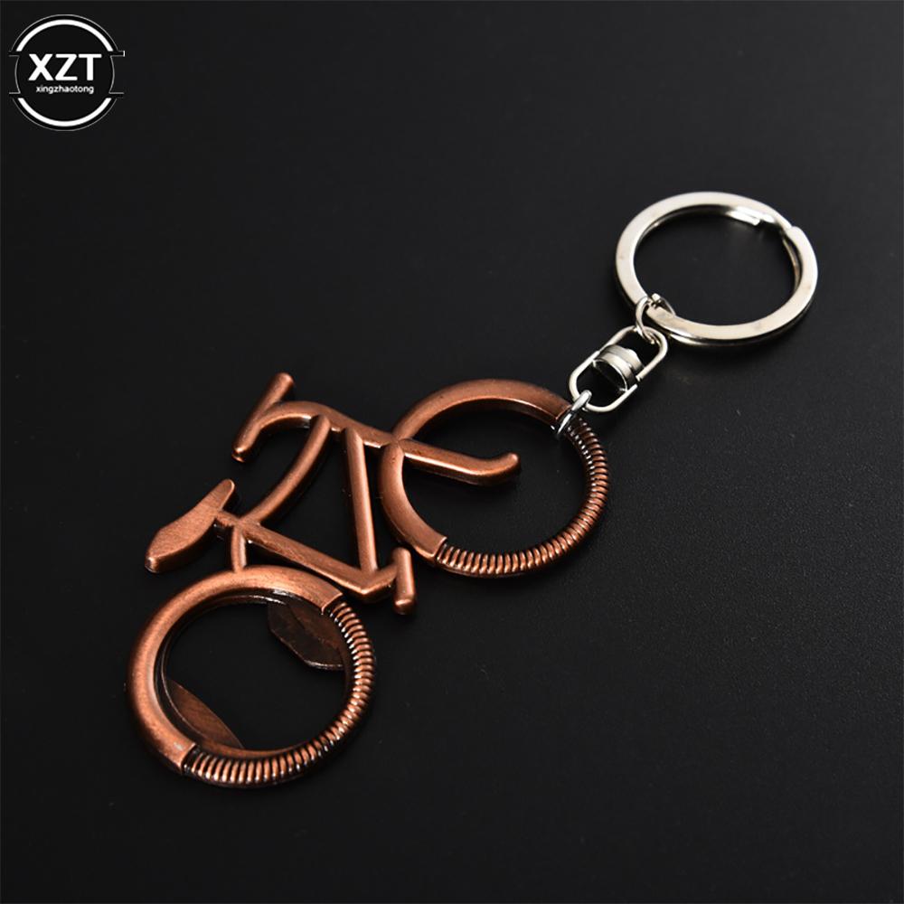 1 Pcs Metal Beer Bicycle Bottle Opener Retro Bike Keychain Key Rings For Lover Biker Bottle Openers Creative Gift For Cycling
