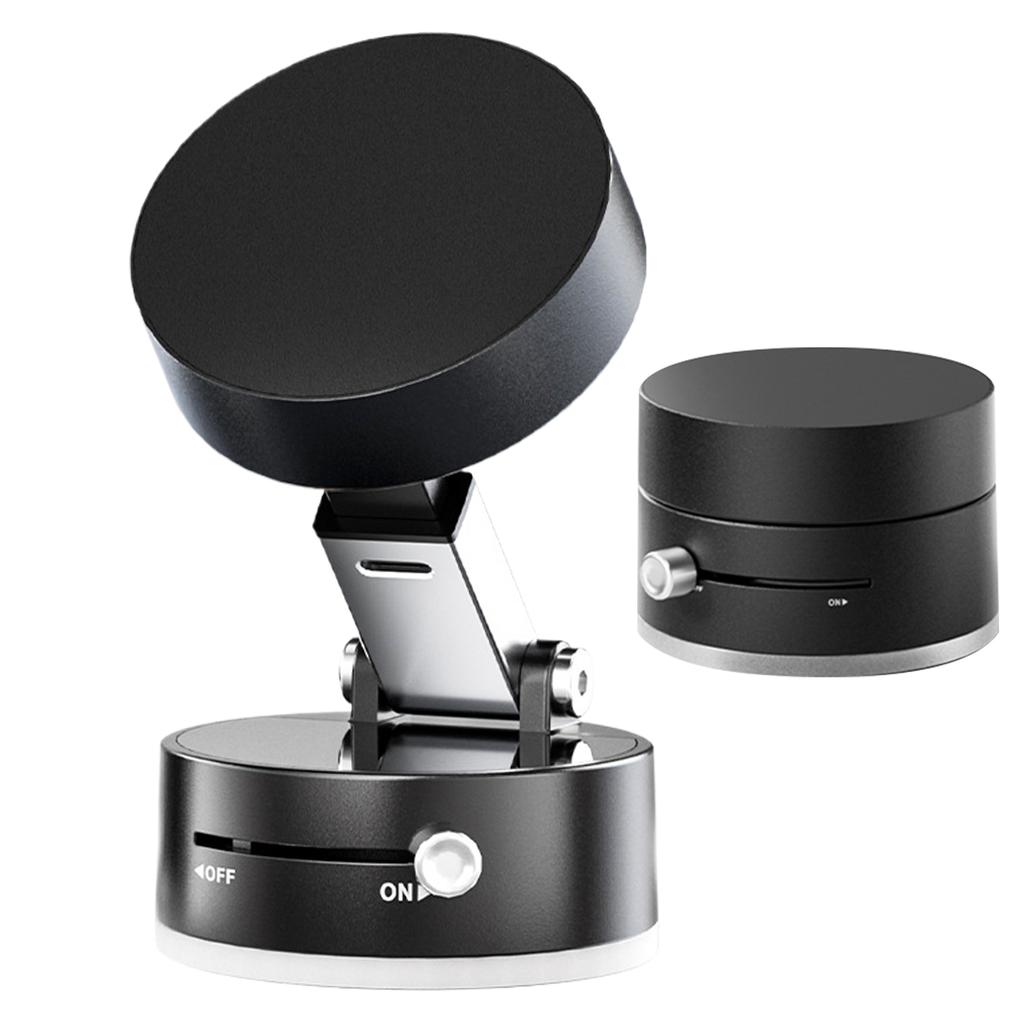 Vacuum Suction Cup Magnetic Car Mobile Phone Stand, Double-sided Foldable, Car Interior Accessories