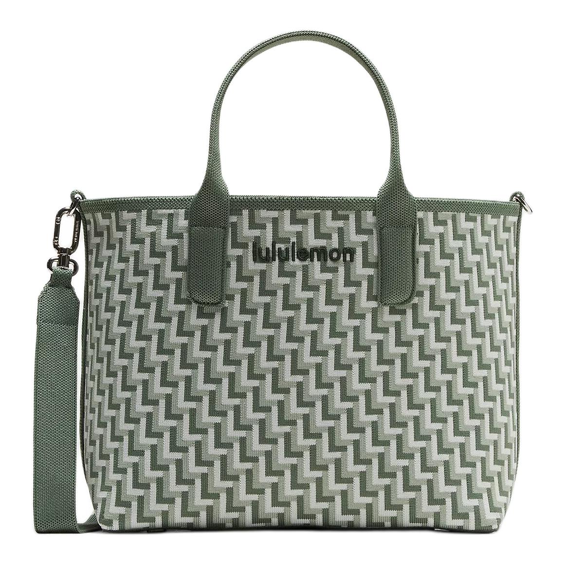

Lululemon Classic 8L Logo Polyester Tote Bag Shopping Bag Shoulder Handbag Small Women tote Gray Emerald-Gray LW9FTRS-070394-1 Gray & Jadeite Gray
